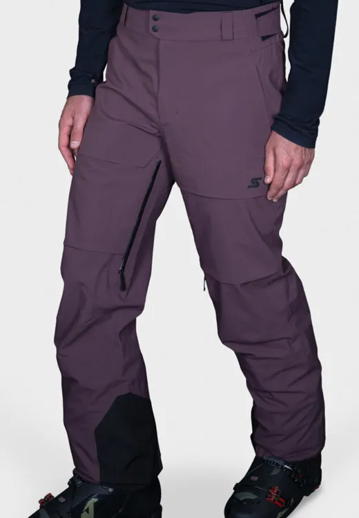 Spodnie narciarskie Stockli Montero bordowe - obrazek 3